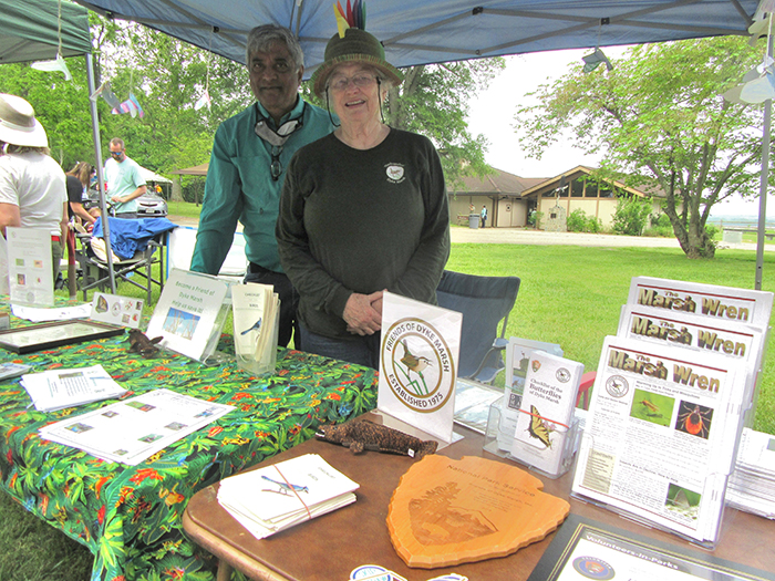 Clarence Monteiro and Glenda Booth welcomed visitors gb adj med